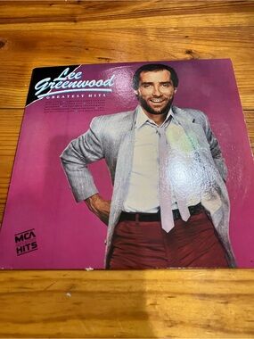 Lee Greenwood Greatest Hits Vinyl - Pink Cover